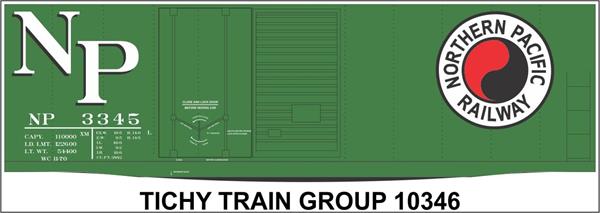 #10346S NP 40' DBL DOOR STEEL BOXCAR DECAL